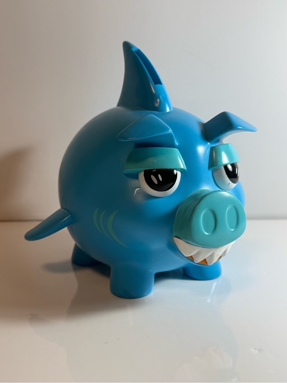 Old Navy Piggy Bank Blue Teeth Shark 2012 RARE